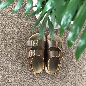 Gymboree Buckle Footbed Sandals, Brown